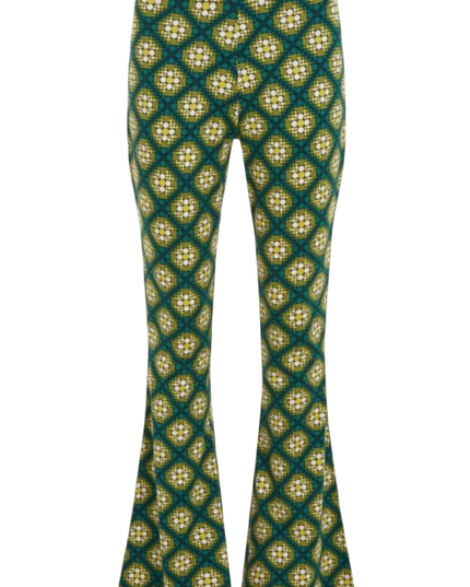 KING LOUIE Border Flared Pants Kirby Para Green