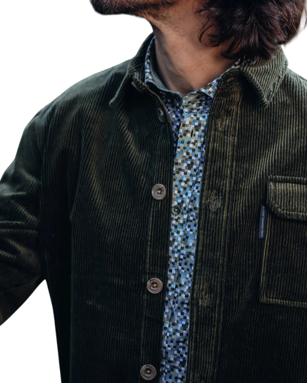 overshirt rib dark green