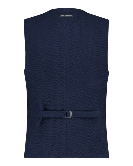 A FISH NAMED FRED GILET pique, herringbone