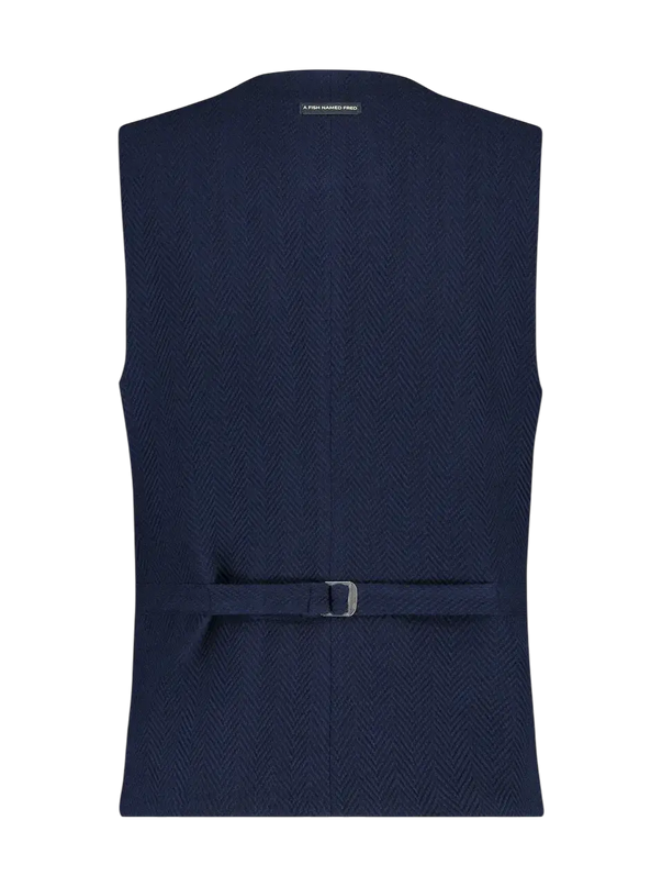 A FISH NAMED FRED GILET pique, herringbone