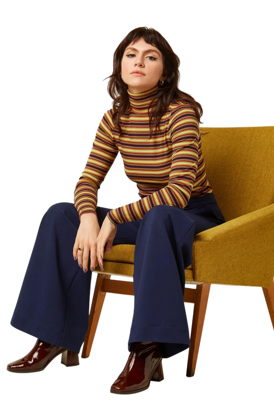 Rollneck Top Eira Stripe multi color