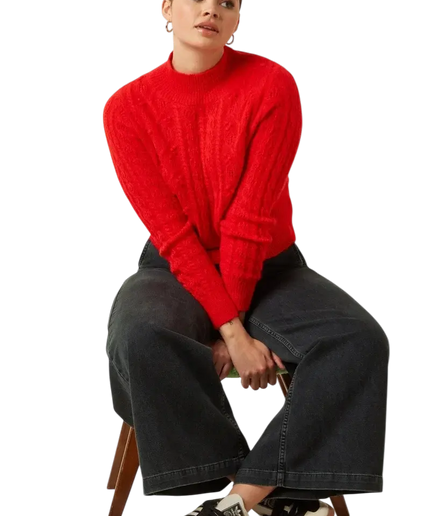 TOP KING LOUIE NILDE LEON ROJO INTENSO