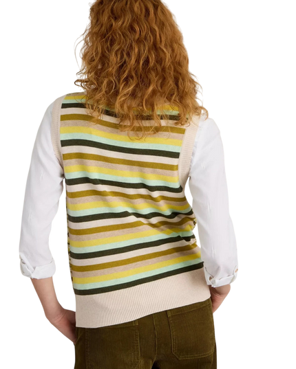 Fairisle Stripe Tank Spencer",  chartreuse multi