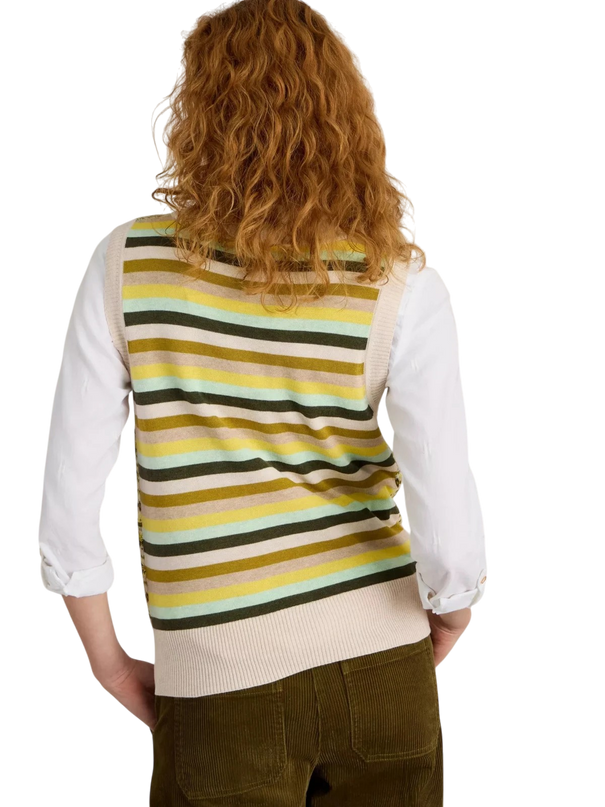 Fairisle Stripe Tank Spencer",  chartreuse multi