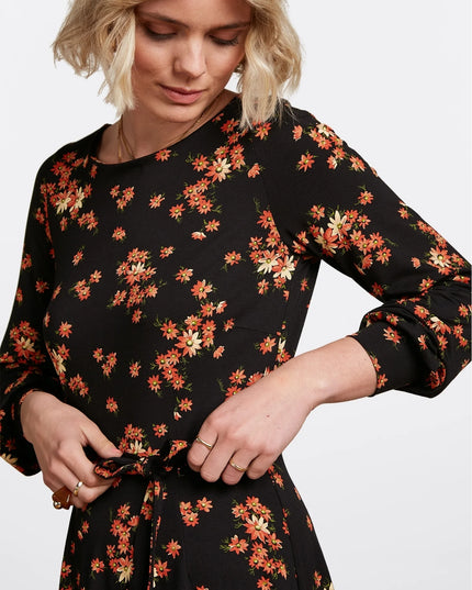 KING LOUIE Betty Bellsleeve Dress Rivera Black