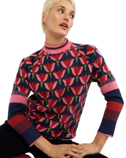 BLUTSGESCHWISTER Knitted Jumper Cold Day Warm Heart