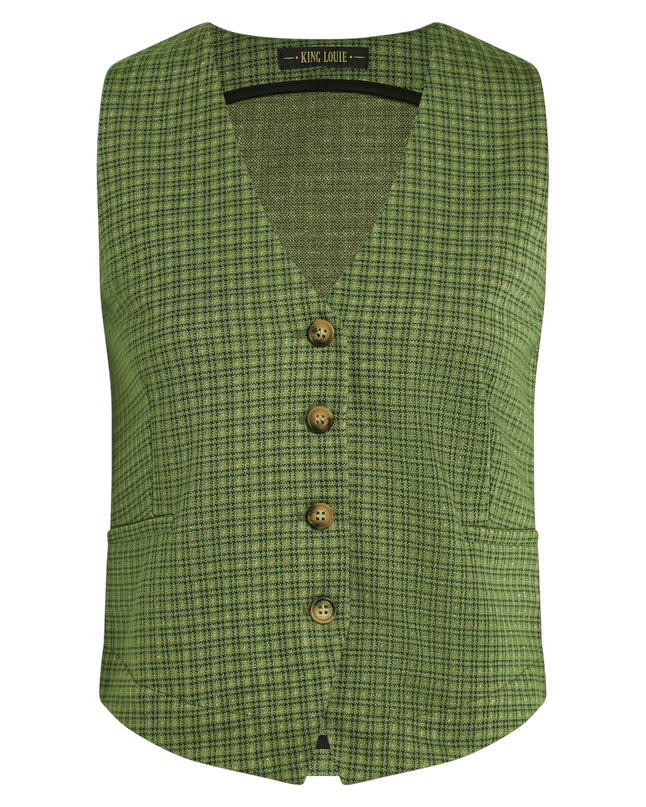 King Louie Bianca Gilet Seic Ivy, guacemole