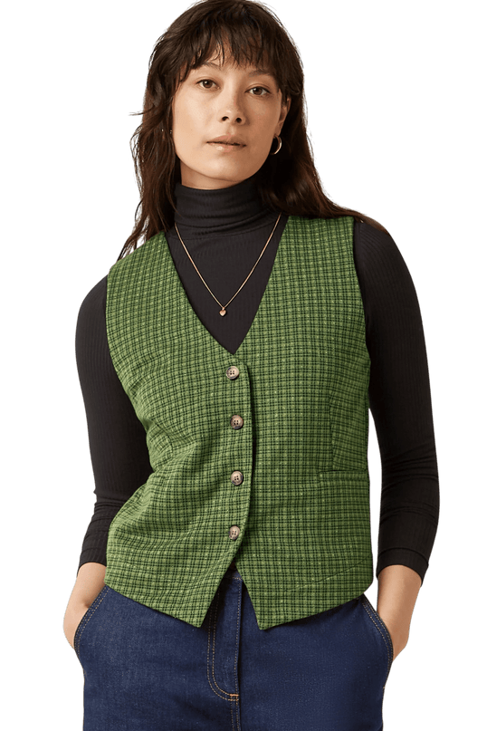 King Louie Bianca Gilet Seic Ivy, guacemole