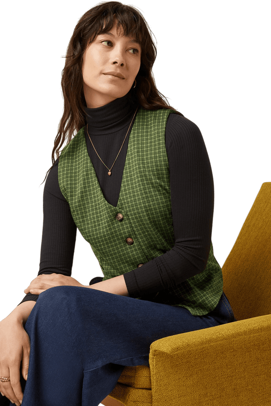 King Louie Bianca Gilet Seic Ivy, guacemole
