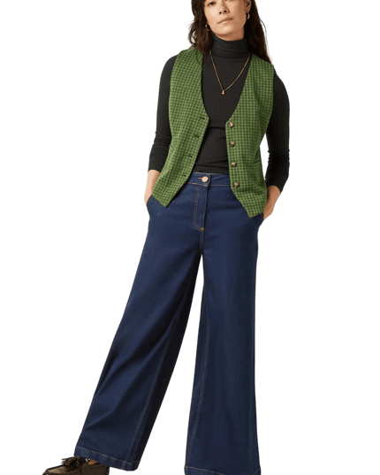 King Louie Bianca Gilet Ivy Check, guacemole