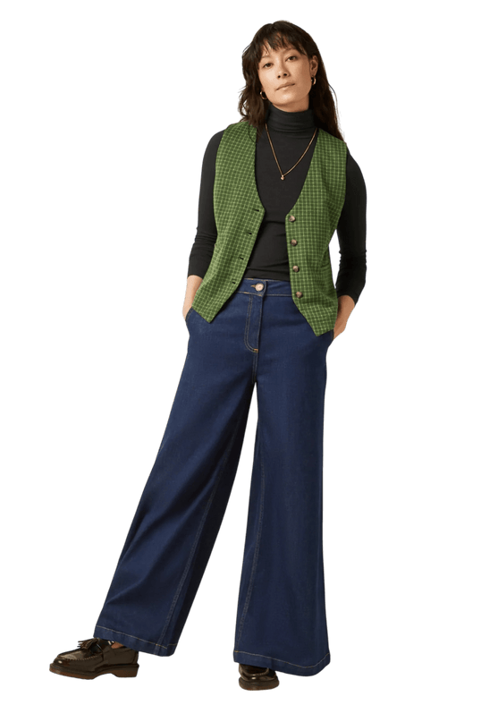 King Louie Bianca Gilet Seic Ivy, guacemole