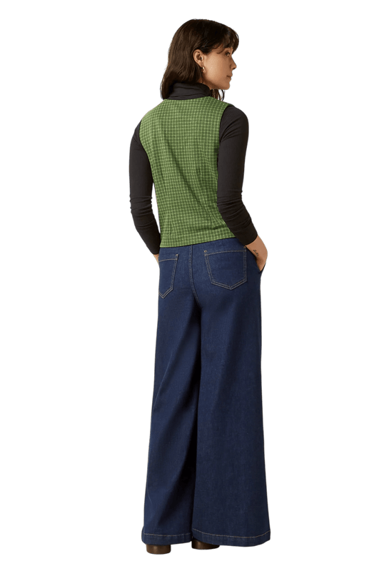 King Louie Bianca Gilet Seic Ivy, guacemole