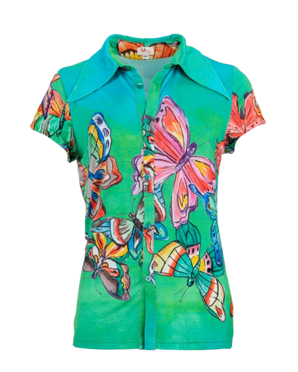 HEART Blue Bell blouse, multi