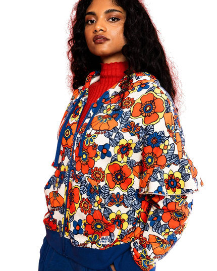 ZIP-UP HOODIE RUFFLE REBEL