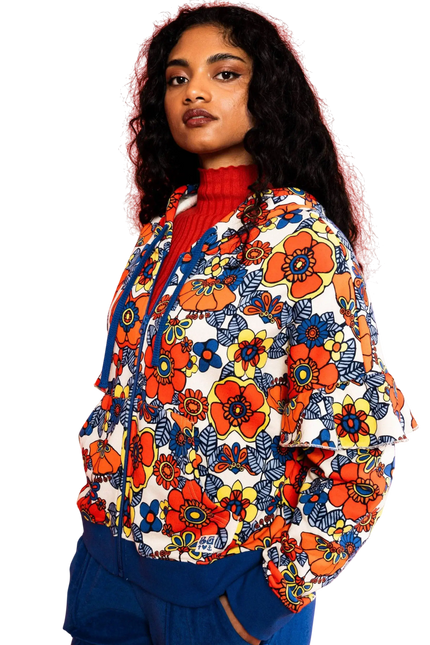 SWEAT À CAPUCHE ZIPPÉ RUFFLE REBEL