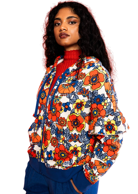 ZIP-UP HOODIE RUFFLE REBEL