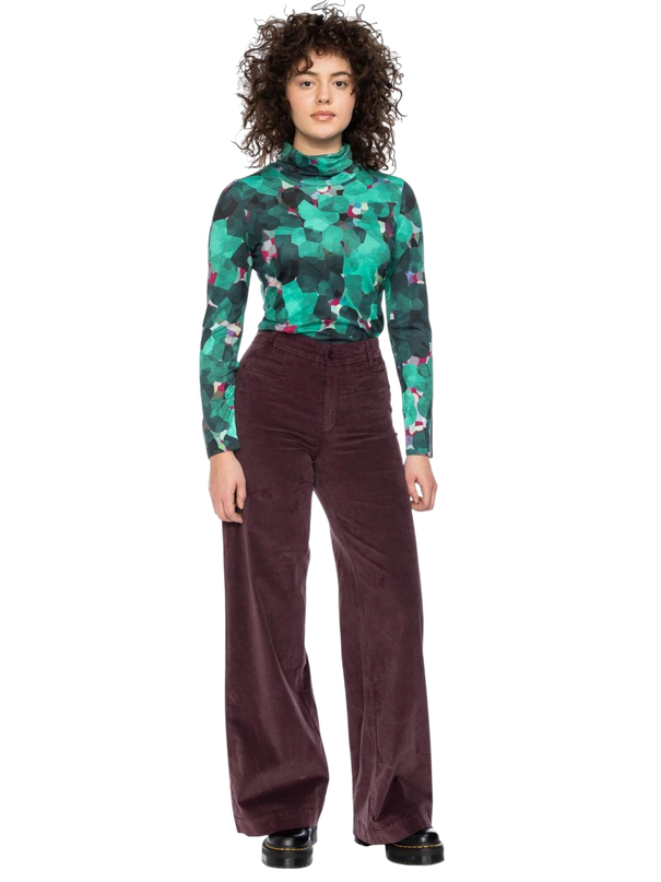 Rolli top met col, groen