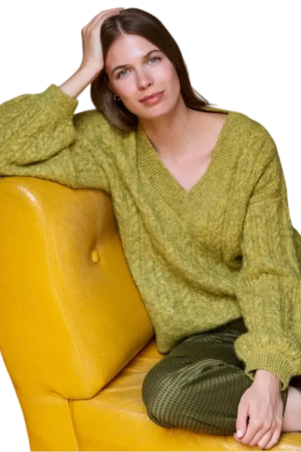 SURKANA Oversized cable-knit sweater - khaki