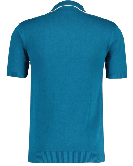 Cagney Retro Tekstureret Lomme Piping Polo Top i Corsair