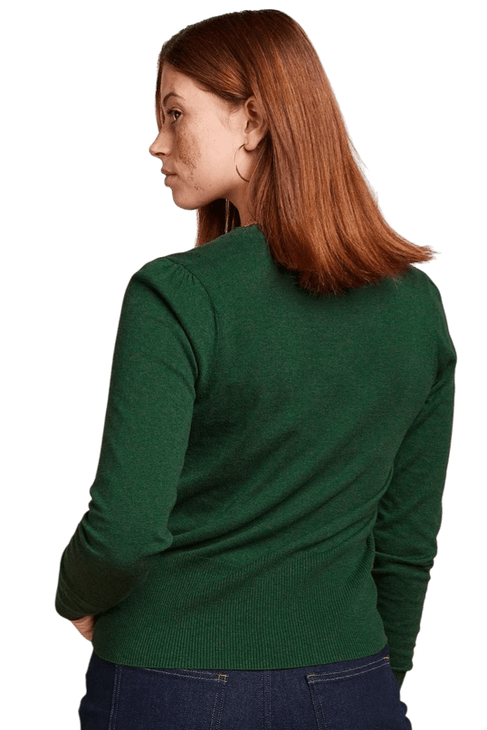 King Louie Cardigan V Cocoon", skovgrøn