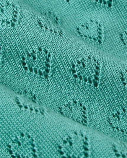 King Louie Cardi V Heart Ajour Aqua Green