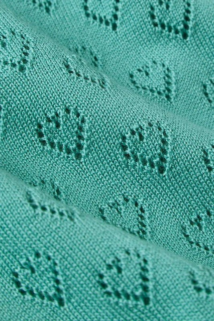 Cardigan King Louie V Heart Ajour vert aqua