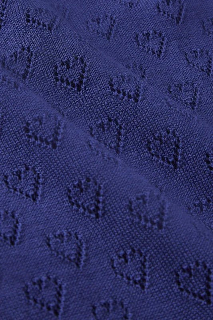 Cardigan King Louie V Heart Ajour bleu éclatant