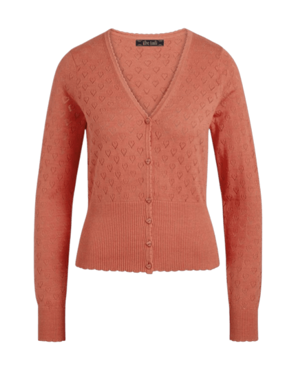 King Louie Cardi V Heart Ajour Dusty Rose