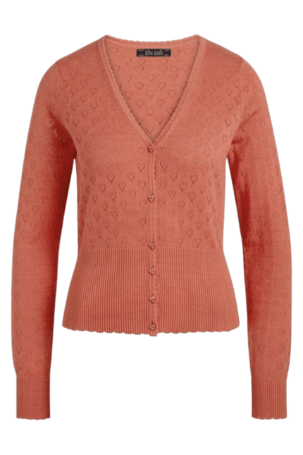 Cardigan King Louie V Heart Ajour rose poussiéreux