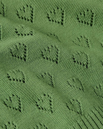 King Louie Cardi V Heart Ajour jade green