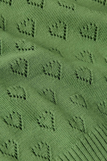 Cardigan King Louie V Heart Ajour vert jade