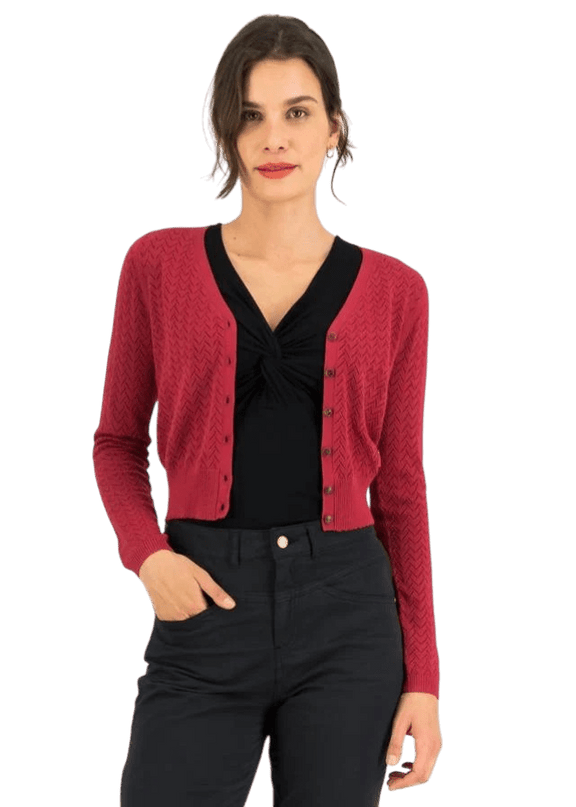 BLUTSGESCHWISTER CARDIGAN SAVE THE WORLD LOVE ME HEARTS DOTS