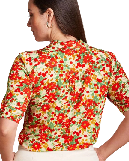 King Louie Carina Blouse Punch, fire red
