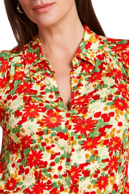 King Louie Carina Blouse Punch, rouge feu