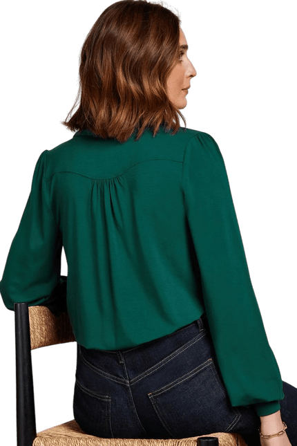 King Louie Blusa Carina Viscosa Light, verde urbano