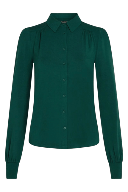 King Louie Blusa Carina Viscosa Light, verde urbano
