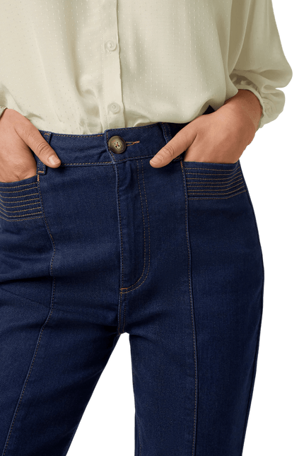 Chris Hose Onyx Denim", tiefblau