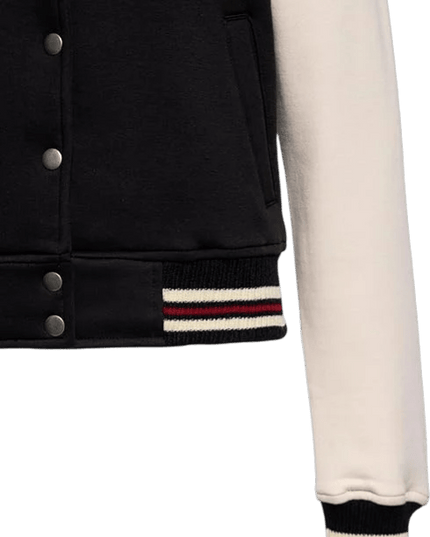 college sweat jack "We Can Do It" zwart