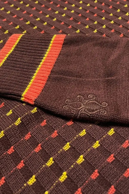 Polo en jacquard texturé Mod Coltrane Dash marron