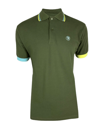 TROJAN Contrast Rib Pique Polo