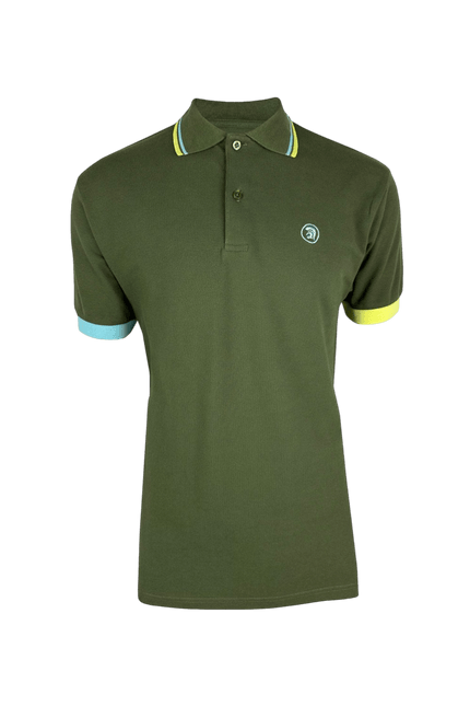 TROJAN Contrast Rib Pique Polo