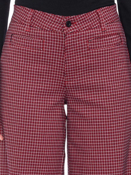 Ruitjesbroek Lacy - red-black-pink