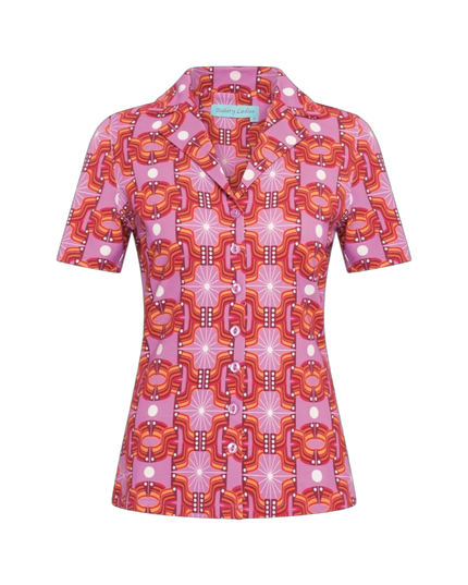 Blouse Peggy, Domino Wave Lilac