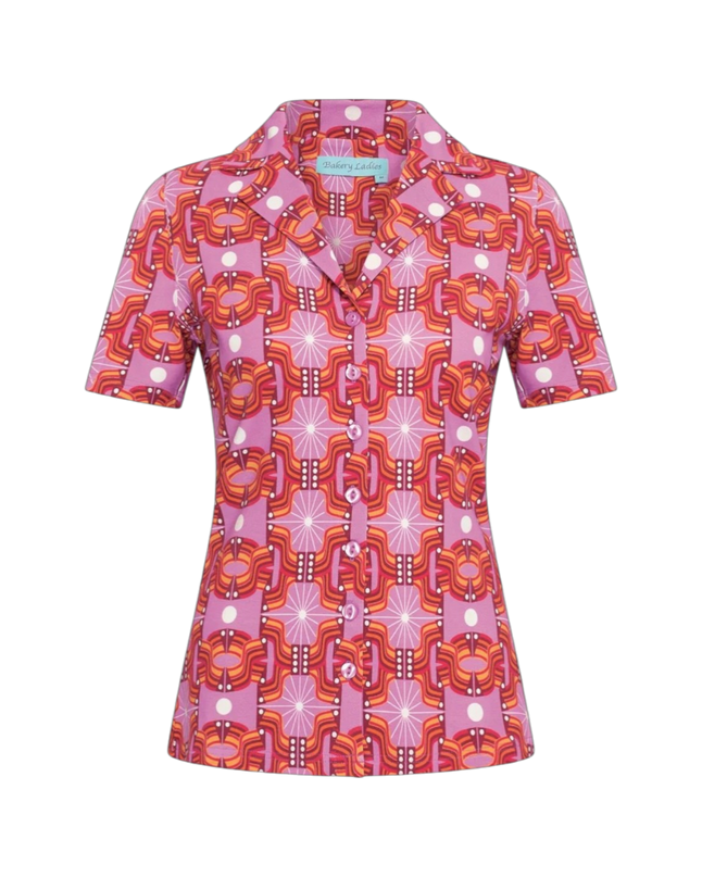 Blouse Peggy, Domino Wave Lilac