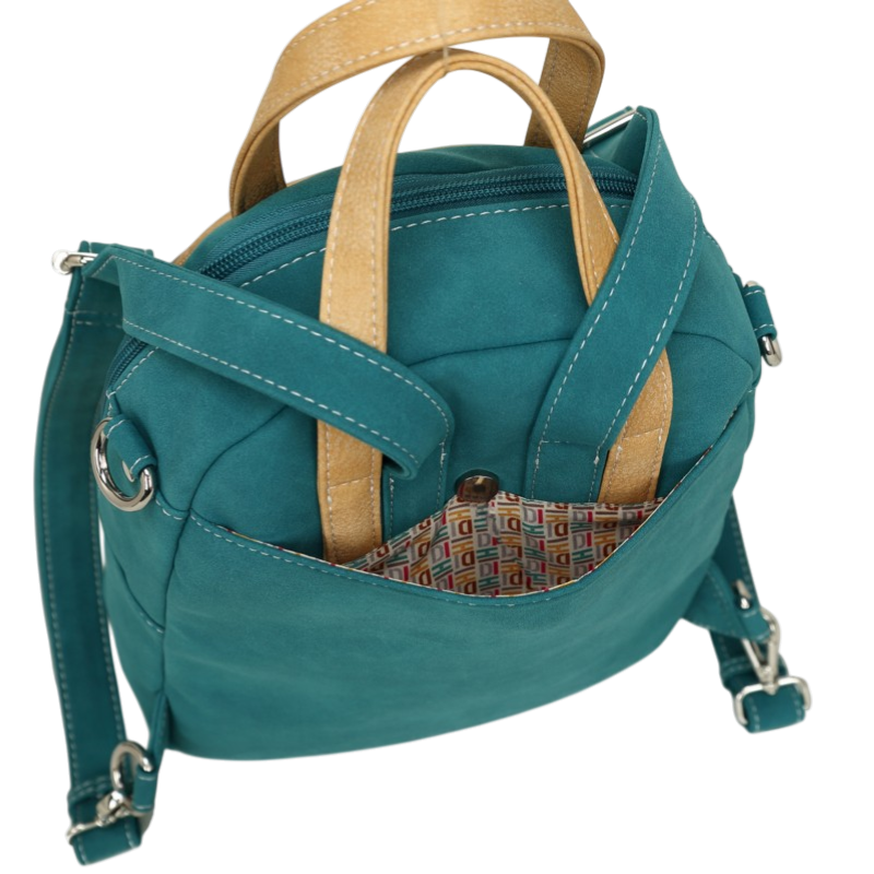 Eggy – Beige/Peach/Petrol Ijsvogel