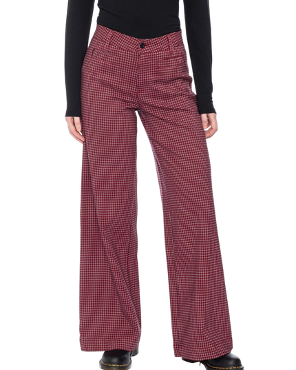 Ruitjesbroek Lacy - red-black-pink