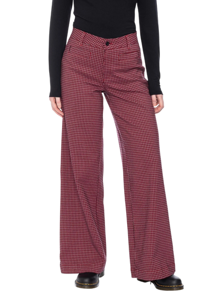 Ruitjesbroek Lacy - red-black-pink