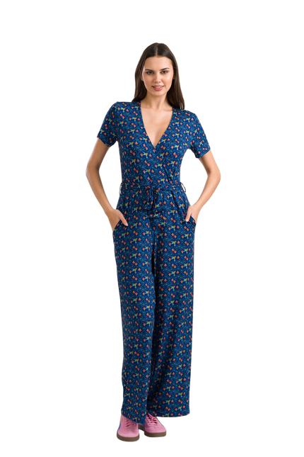 LALAMOUR Diana Jumpsuit Short Sleeve, hummingbird