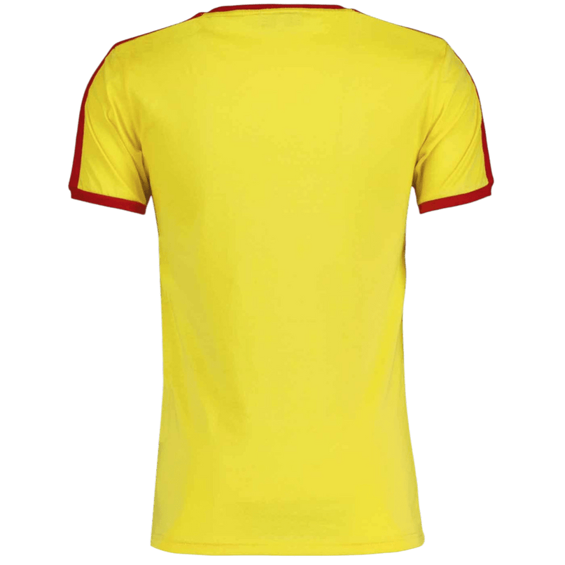 T-shirt Disco Ringer Retro anni '70 a righe in Giallo