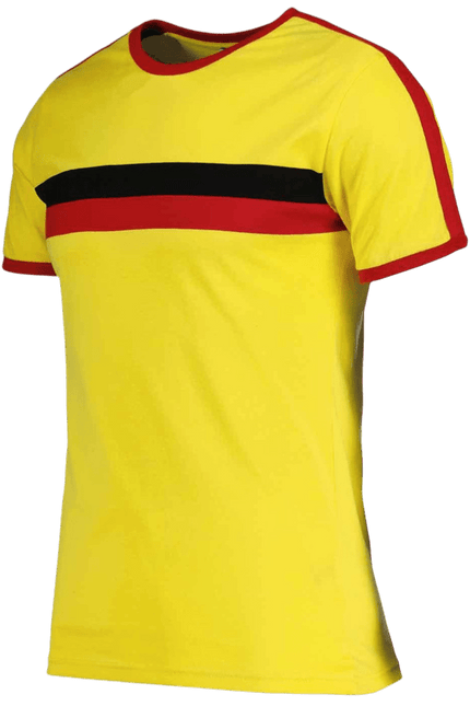 MADCAP Disco Ringer Retro 70s Stripe Tee in Yellow